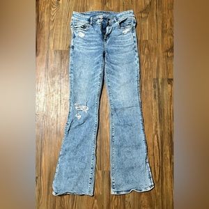 AE Distressed high rise artist flare 8 long